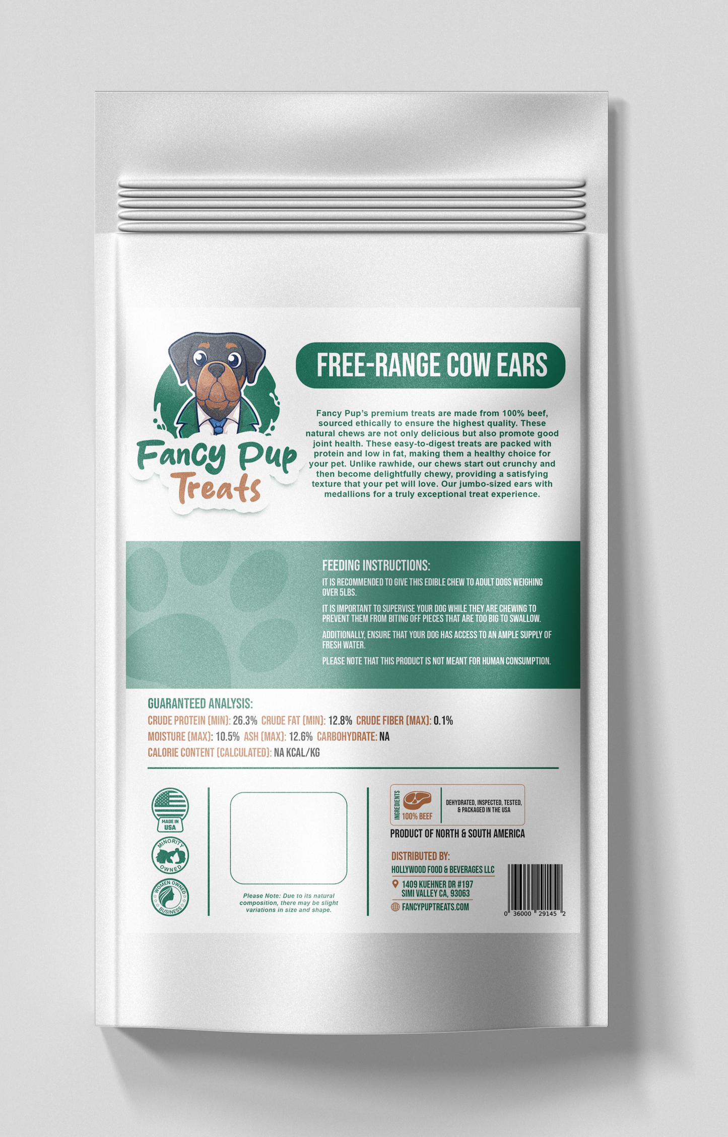 Free-Range Cow Ears - (5 pack)